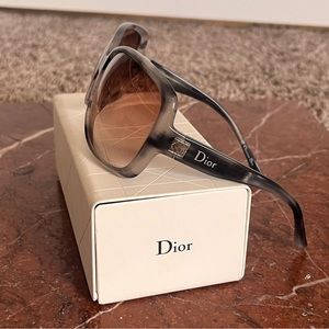 Dior Grey and Pink Oversized Sunglasses